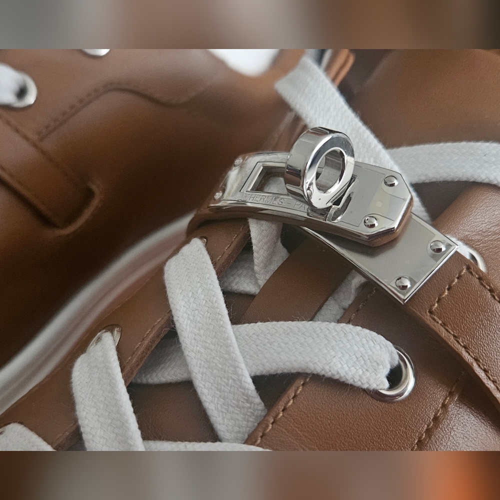 Hermes Epsom Day Sneakers Size 40/10 - Picture 3 of 10